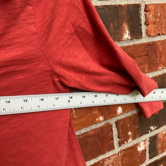 Soft Surroundings Womens Small Orange Danielle Funky Button Sharkbite Tunic Top - Picture 10 of 11